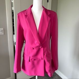 Pink long blazer. Size 8